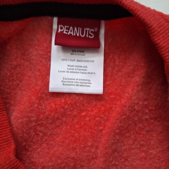 Peanuts Snoopy and Woodstock Red Fleece Christmas Top - Picture 5 of 6